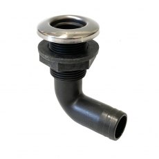 90° Plastic Skin Fitting with Stainless Steel Cap Hose