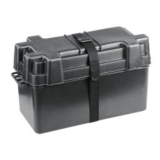 Marine Battery Box Black upto 120A/h 470x225x255mm