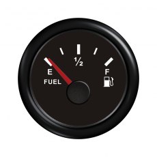 Fuel Level Gauge 12/24V, Ø62mm, Black