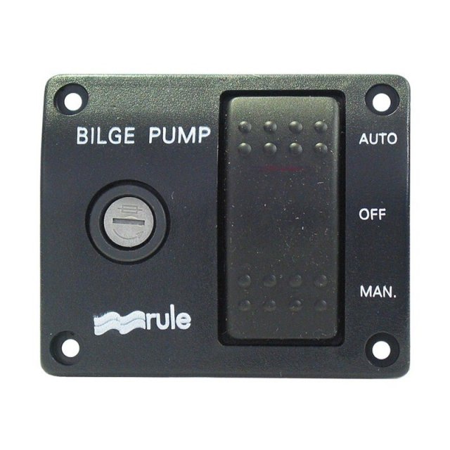 Rule Rule 3 Way Rocker Switch Bilge Pump Panel 24v