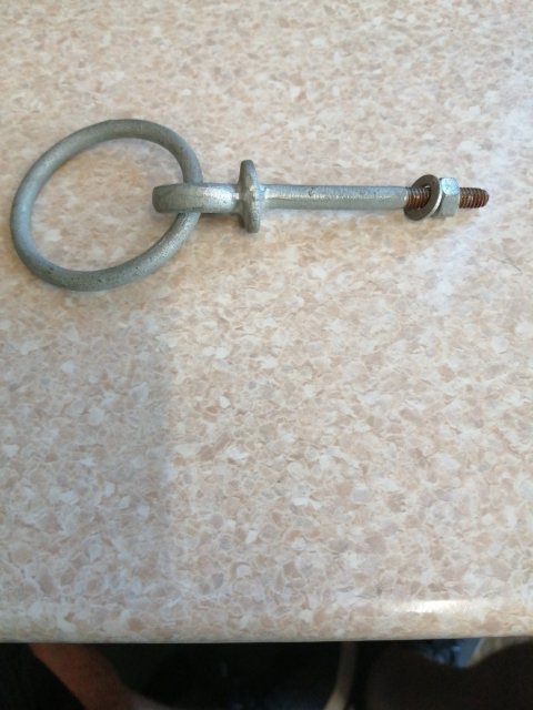 AP Lifting M6 Galvanised Ring Bolt 130mm Overall