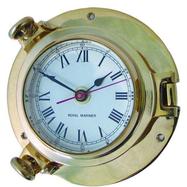Meridian Zero Meridian Zero Brass Porthole Clock - Small