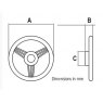 Ultraflex Ultraflex V23 400mm Stainless Steel Steering Wheel