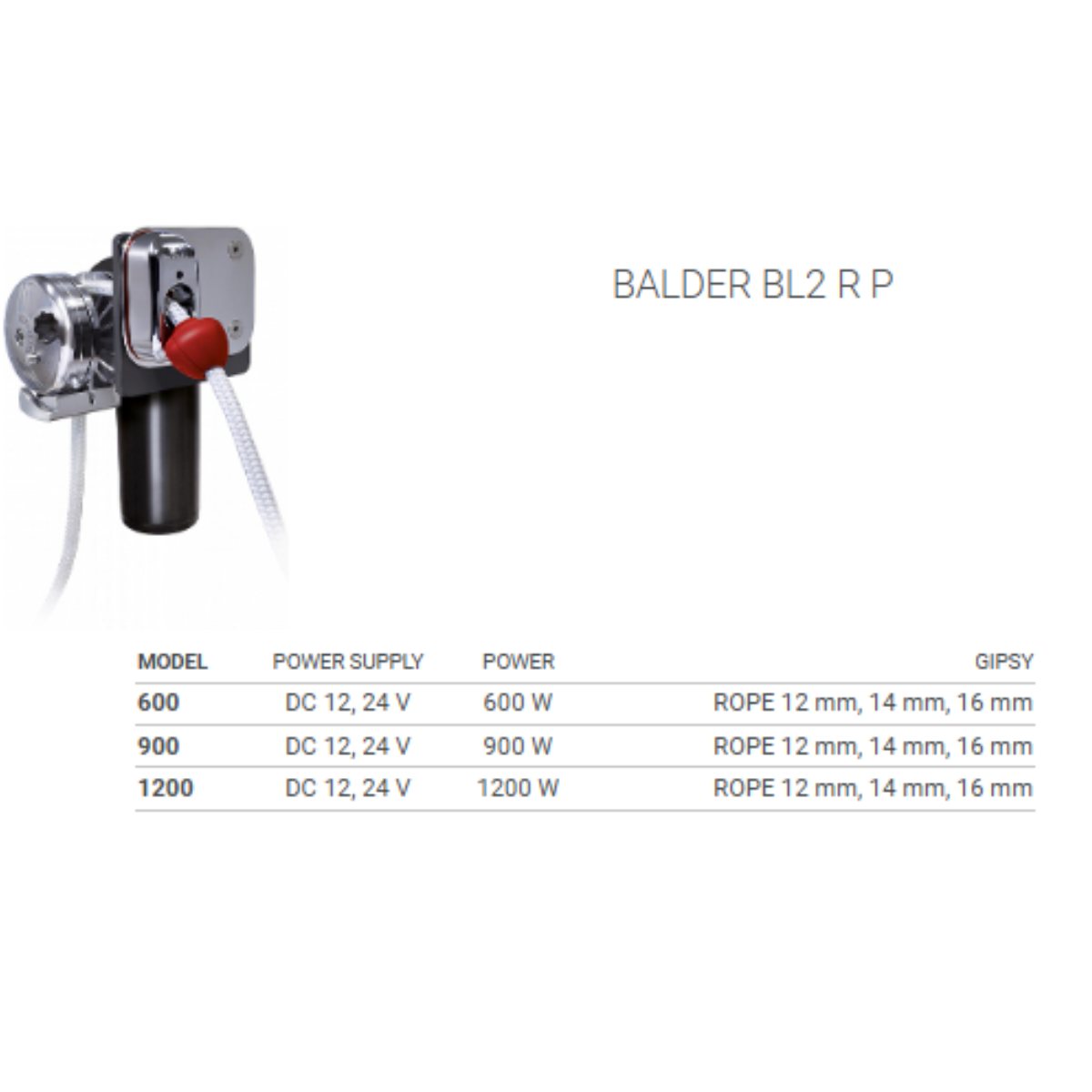 BALDER BL2 - ROPE ONLY WINDLASS