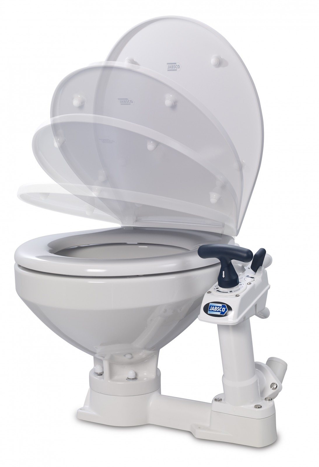 Jabsco Inlet Jabsco Manual Regular Bowl Sea Toilet Soft Close Seat/Lid - TCS Chandlery