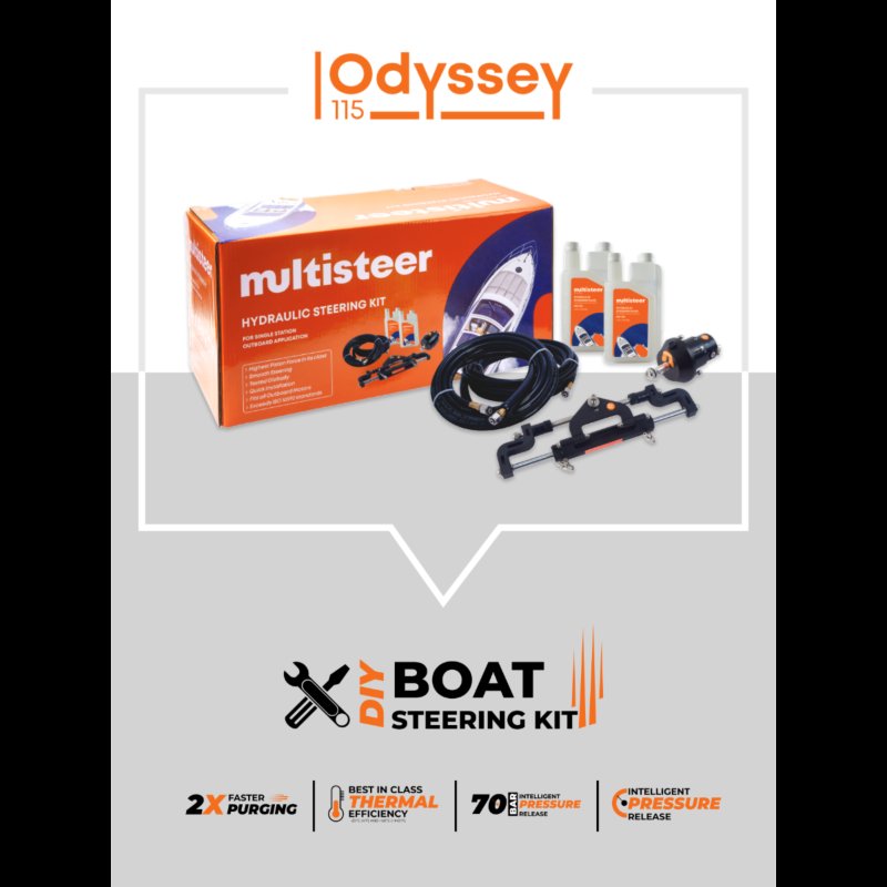 Multiflex Outboard Hydraulic Steering Kit up to 115hp TCS Chandlery