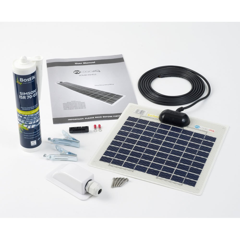 Solar Technology 5W Flexi Solar Panel & Roof/Deck Top Kit TCS Chandlery