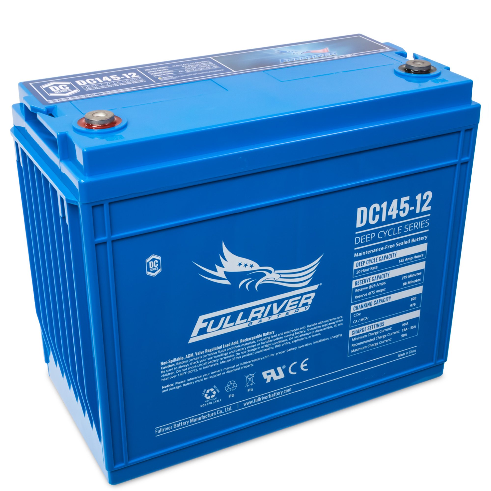 Fullriver Dc Fullriver Battery DC Series Battery 12V 145Ah (DC145-12) - TCS Chandlery