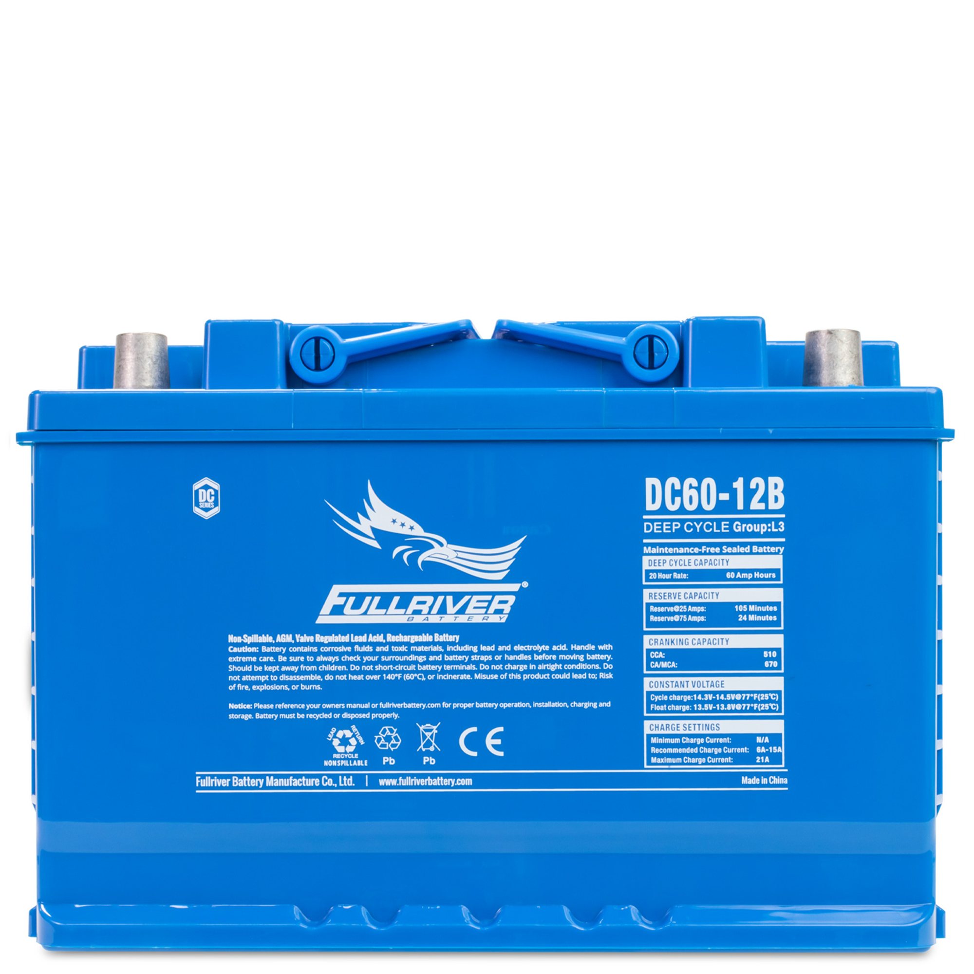 Fullriver Dc Fullriver Battery DC Series Battery 12V 60Ah (DC60-12B) - TCS Chandlery