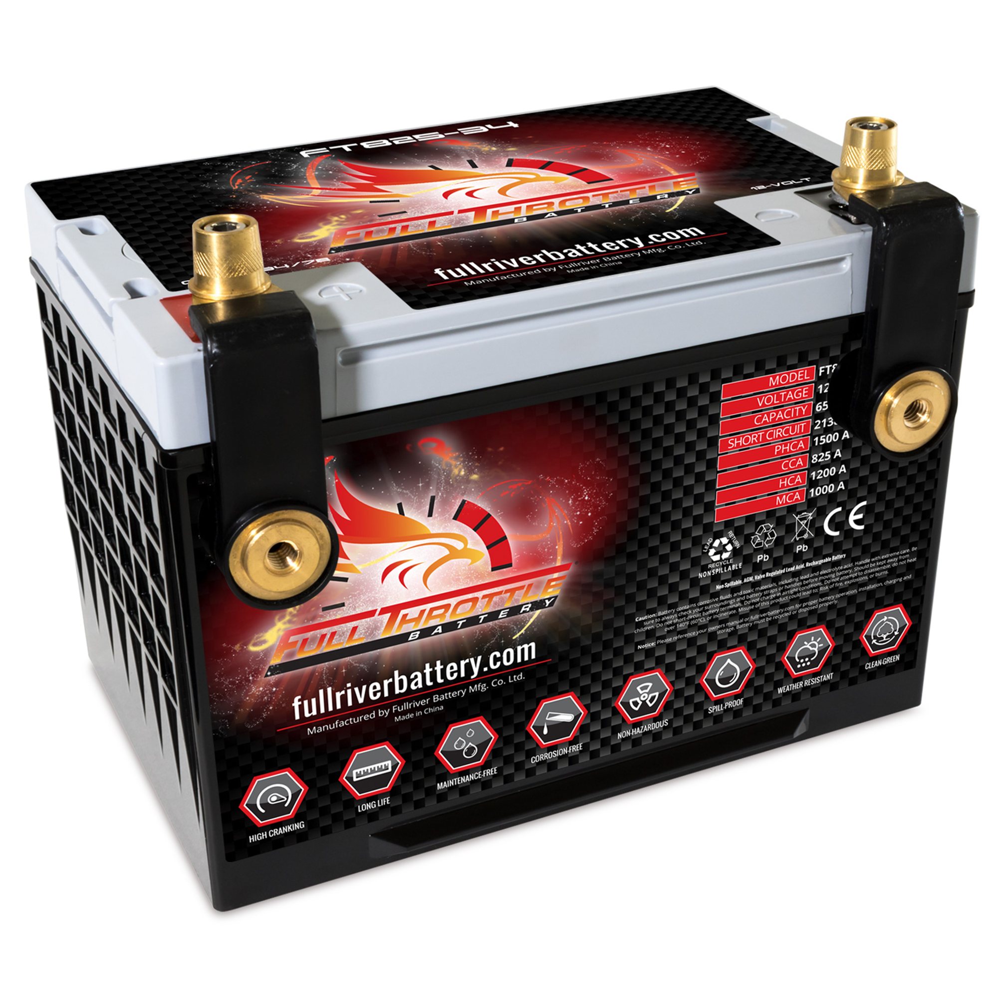 Fullriver Battery Full Throttle TPPL Battery FT825-78 - TCS Chandlery