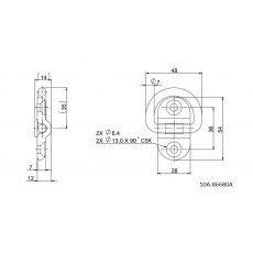 Cast Stainless Steel Folding Pad Eye High Load