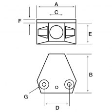 Allen  AY Toe Rail Stanchion Base