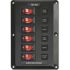 Blue Sea Systems 6 Position, Below Deck Circuit Breaker Panel