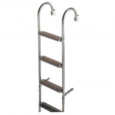 5 Rung Stainless Steel Folding Ladder, 180 degree crook - 3 + 2 hinged
