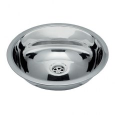 Stainless Steel Round Hand Basin / Sink 340mm ID