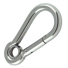 6x60 mm Stainless Steel Carbine Hook with Eyelet