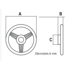 Ultraflex V23 400mm Stainless Steel Steering Wheel