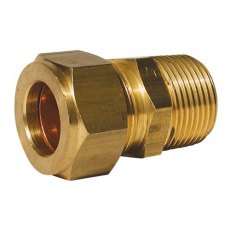 Male Stud Coupling 1/4 Tube x 3/8 BSP Taper