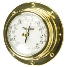 Nauticalia Rivet Style Spun Brass Barometer