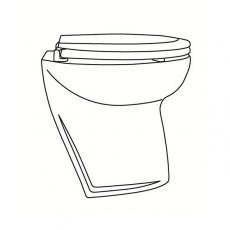 Jabsco Deluxe Flush 14' Angled Back Electric Toilet - Fresh Water Flush