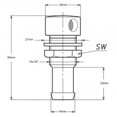 Tank Breather Vent - Straight