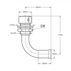 Tank Breather Vent - 90 Deg