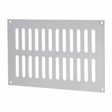 Plain Slotted Ventilator 220 x 150 mm Polished Chrome