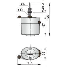 Vetus Complete Wiper Motor Set Type ORW - 12 Volt