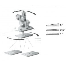 Glomex RA101 Antenna Base Rectangular Wedges