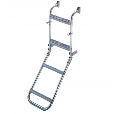 4 Step 2+2 90º Crook Stainless Steel Boarding Ladder