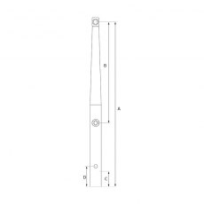 Plastimo Stainless Steel Tapered Stanchions 630mm
