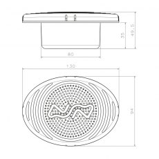 Nuova Rade Flush Mount Drop In Horn 12v