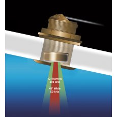 B60 600W Depth & Temp Bronze Through Hull Transducer with 12º Tilted Element