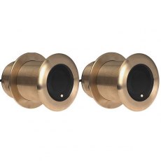 B175 Depth & Temperature Bronze Low Profile Through Hull Transducer pair 20 deg - Low & Medium