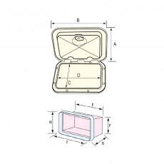 TOP LINE Storage Hatches with Drawers (270 x 375mm)