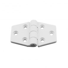 Polyamide Plastic Hinge Hexagonal 95x60x4.5mm White