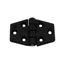 Polyamide Plastic Hinge Hexagonal 95x60x4.5mm Black