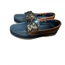 Mobydick Navigator Deck Shoes Navy/Cognac