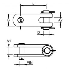 Stainless Steel Step Down Double Jaw Toggle