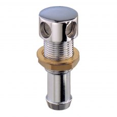 Guidi Chrome-Plated Brass Straight Gas Tank Vent - 16 mm