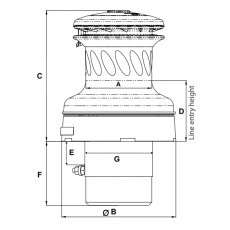 Harken 90 1-Speed Electric (Vertical) 24V Aluminium Unipower Radial Winch (1-Speed Manual)900UPWA24-