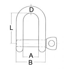 DSHACKLE SCREWPIN A4