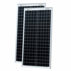 Photonic Universe 80W (40W+40W) dual battery solar charging kit with 10A charge controller and cable