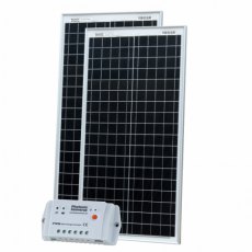 Photonic Universe 80W (40W+40W) solar charging kit with 10A controller and 2 x 5m cables