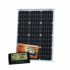 Photonic Universe 60W 12V dual battery solar kit for camper / boat with controller and cable