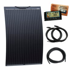 Photonic Universe 120W 12V semi-flexible dual battery solar charging kit
