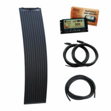 Photonic Universe 100W 12V ultra-narrow semi-flexible dual battery solar charging kit