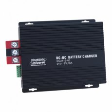 Photonic Universe 60A 24V DC to 12V DC Advanced Automatic Multi-Stage Battery-to-Battery Charger for