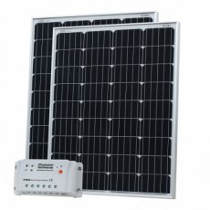 Photonic Universe 200W (100W+100W) solar charging kit with 20A controller and 2 x 5m cables