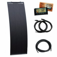 Photonic Universe 150W 12V narrow semi-flexible dual battery solar charging kit